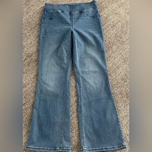 American Eagle Outfitters Blue Flare Jeans - Elastic Waist Pull On